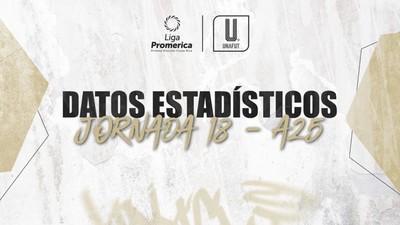 Datos estadísticos de la jornada 18 del A25