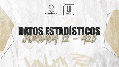 Datos estadísticos de la jornada 12 del A25