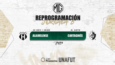 Datos estadísticos del juego de reprogramación entre Alajuelense y Cartaginés